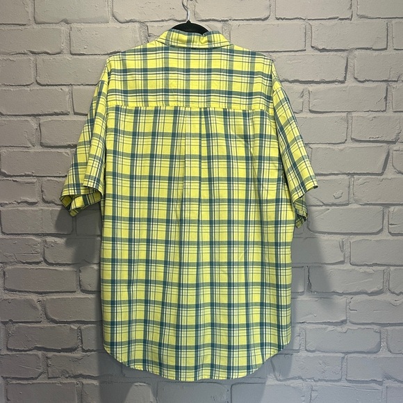 NWOT Wrangler Yellow and Blue Plaid Casual Shirt size XL - Picture 3 of 7